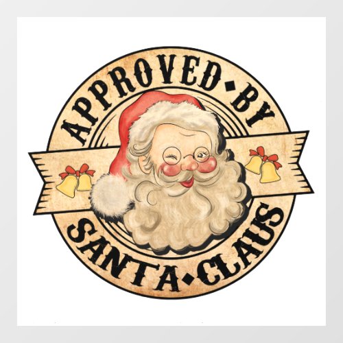 Adorables Christmas Approved By Santa  Window Cling