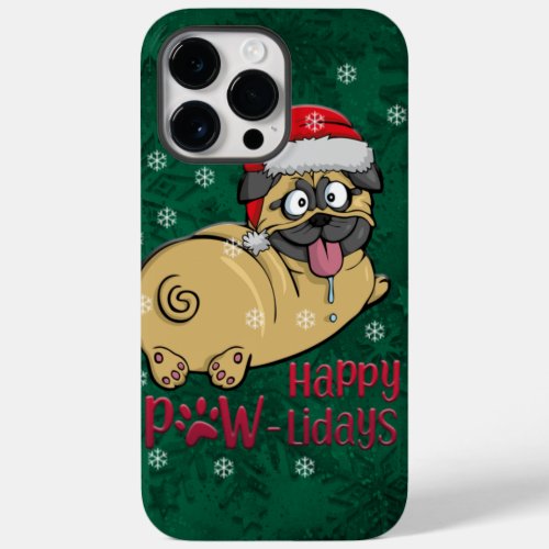 Adorables Christmas Cute Pug In Snow Case_Mate iPhone 14 Pro Max Case