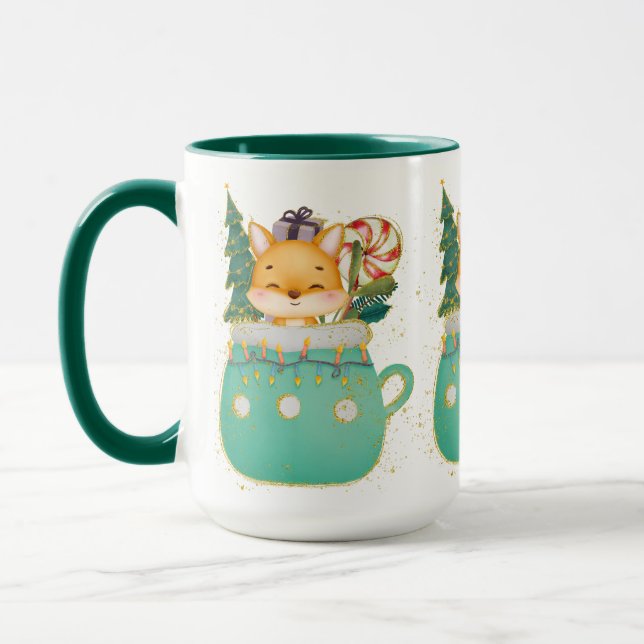 Adorables Christmas Dreamy Fox Mug (Left)