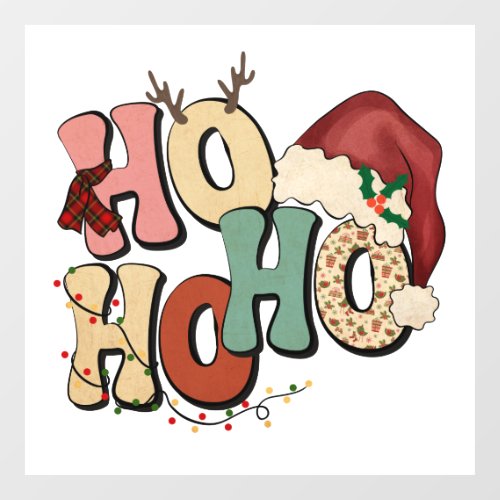 Adorables Christmas Ho Ho Ho  Window Cling