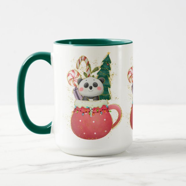 Adorables Christmas Lovable Panda Mug (Left)