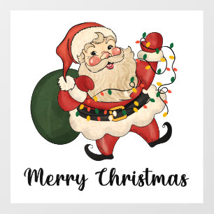Adorables Christmas Merry Christmas Santa Floor Decals