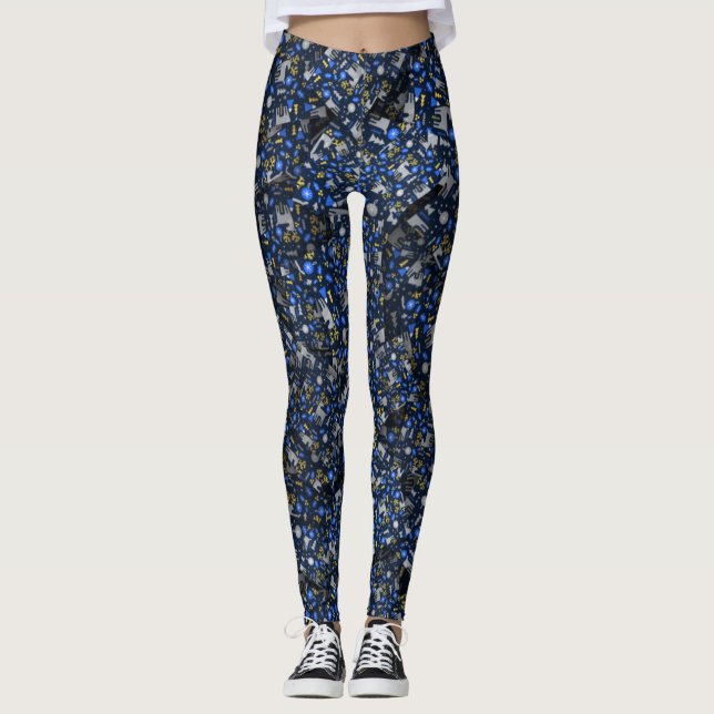 Adorables Christmas Scandinavian Deer [3D] Yoga  Leggings (Front)