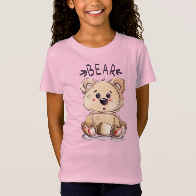 Adorables Cute 3D Teddy Bear T-Shirt (Front)