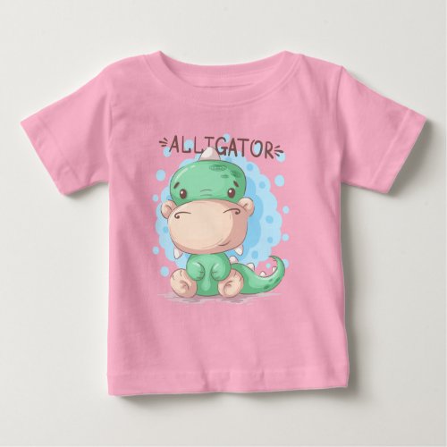 Adorables Cute Alligator For Kids  T_Shirt