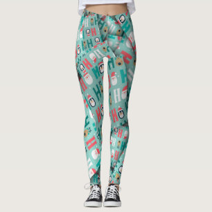 Adorables Cute Penguins & Santa [3D] Yoga   Leggings