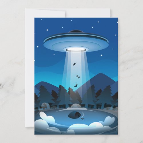 Adorables Funny UFO Abduction Thank You Card