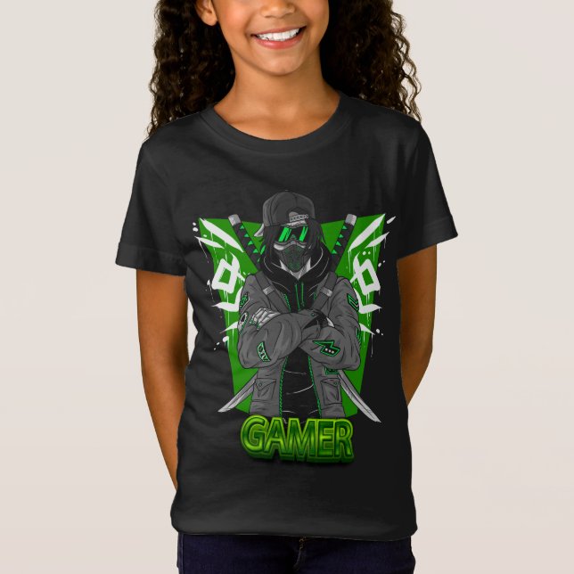 Adorables Gamer Ninja  T-Shirt (Front)
