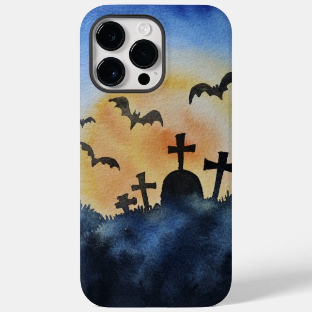 Adorables Halloween Bats In Graveyard  Case-Mate iPhone Case (Back)