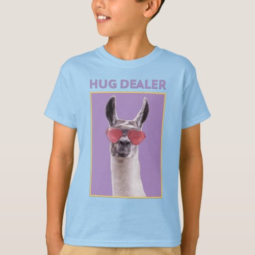 Adorables Llama Love Cute Hug Dealer T_Shirt
