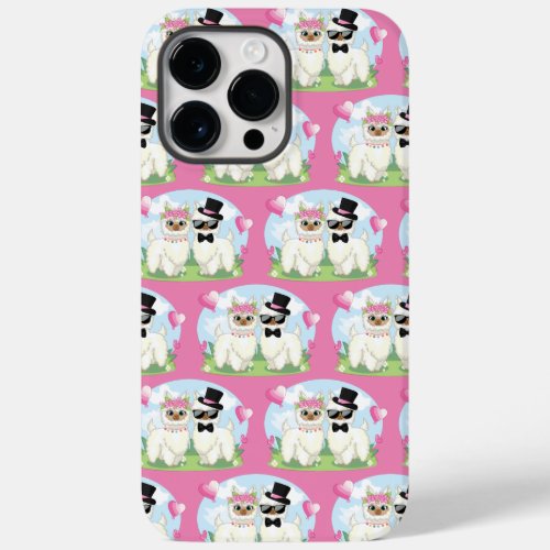 Adorables Llama Love Cute Llama Couple Pink   Case_Mate iPhone 14 Pro Max Case