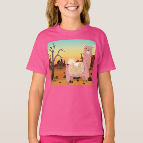 Adorables Llama Love Cute Llama In The Desert T_Sh T_Shirt