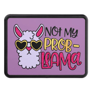Adorables LLama Love Not My Probllama Purple Hitch Cover