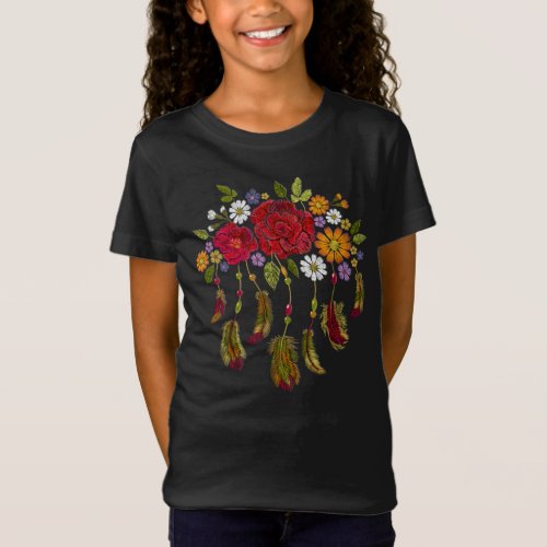 Adorables Roses  Feathers T_Shirt