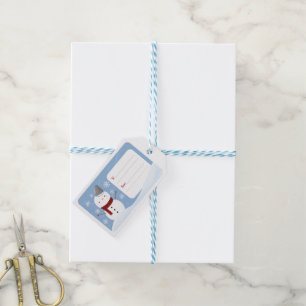 Adorables Snowman With Hat And Scarf Gift Tags