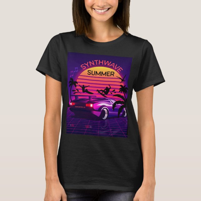 Adorables Synthwave/Vaporwave Retro 80s T-Shirt (Front)