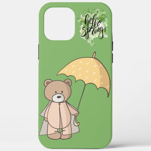 Adorables Teddy Bear With Umbrella Case_Mate iPhon iPhone 12 Pro Max Case