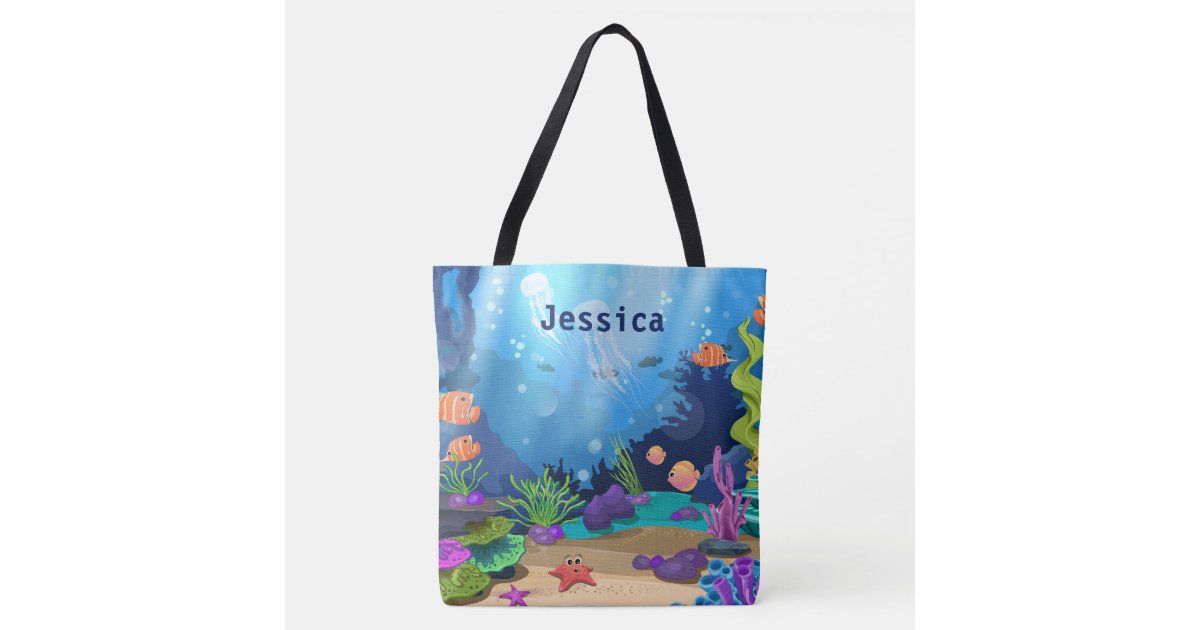 Adorables Underwater Fish And Coral Custom Tote Bag