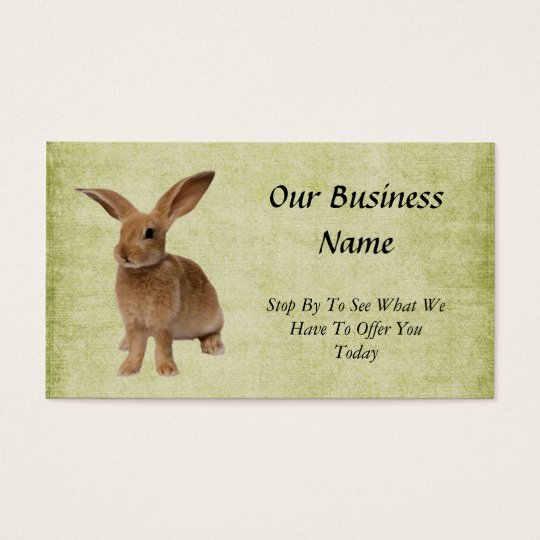 Adorably Cute- Floppy Bunny- Biz Card
