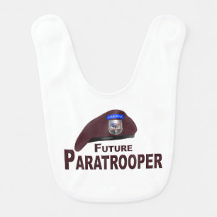 Adorably Cute Future Paratrooper Beret Baby Bib