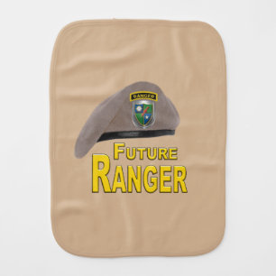 Adorably Cute Future Ranger Beret Baby Burp Cloth