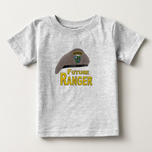 Adorably Cute Future Ranger Beret Baby T-Shirt (Front)