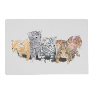 Adorably Cute Kittens Cat Placemat