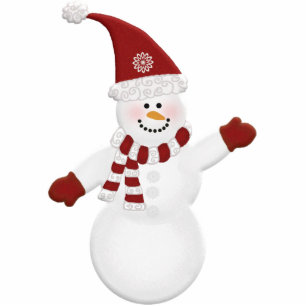 Adorably Cute Snowman Statuette