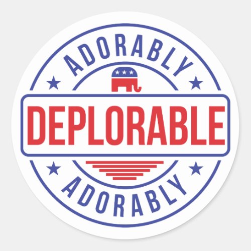 Adorably Deplorable sticker