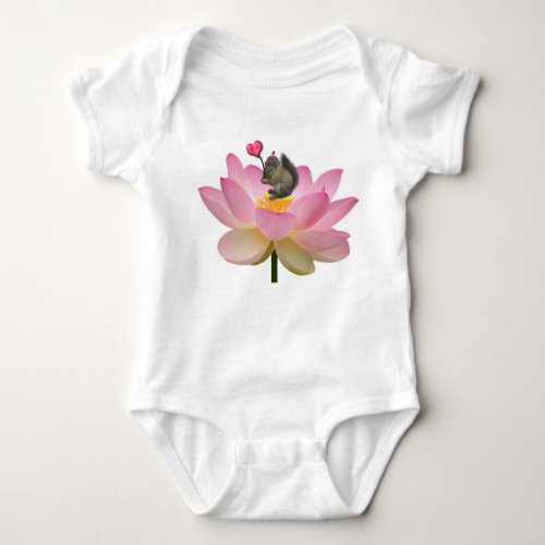 Adorably Sweet Baby Hipster Squirrel Baby Jersey B Baby Bodysuit