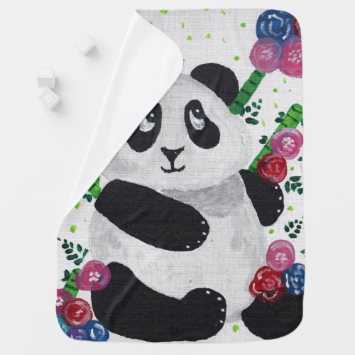 Adorably Sweet Panda Bear Baby Blanket