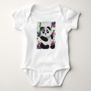 Adorably Sweet Panda Bear Baby Bodysuit