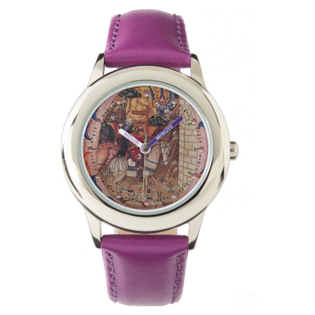 ADORATION OF MAGI AND ARCHANGEL GABRIEL ,MINIATURE WATCH (Front)