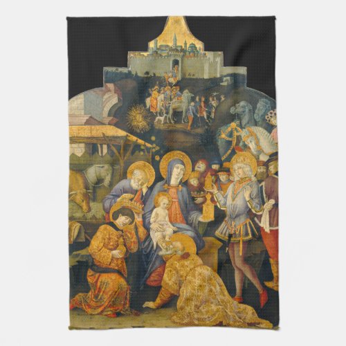 Adoration of Magi _ B di Giovanni Fine Art Kitchen Towel