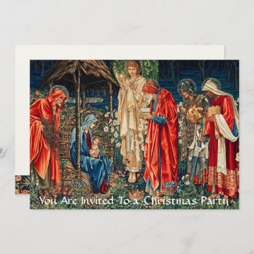 ADORATION OF MAGI Burne_Jones Christmas Party  Invitation