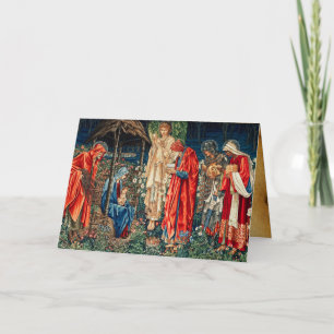 ADORATION OF MAGI,Burne-Jones Old Irish Blessing Card