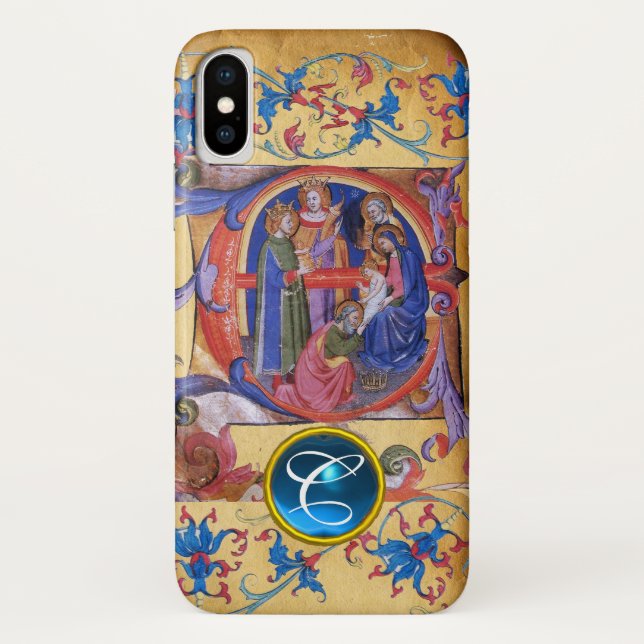 ADORATION OF MAGI CHRISTMAS PARCHMENT MONOGRAM Case-Mate iPhone CASE (Back)