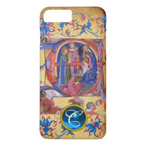 ADORATION OF MAGI CHRISTMAS PARCHMENT MONOGRAM iPhone 8 PLUS7 PLUS CASE