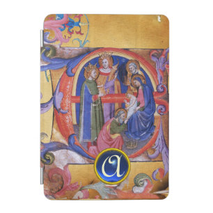 ADORATION OF MAGI CHRISTMAS PARCHMENT MONOGRAM iPad MINI COVER