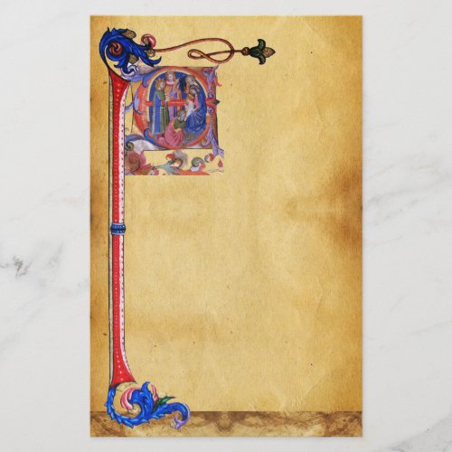 ADORATION OF MAGI CHRISTMAS PARCHMENT Red Gem Stationery