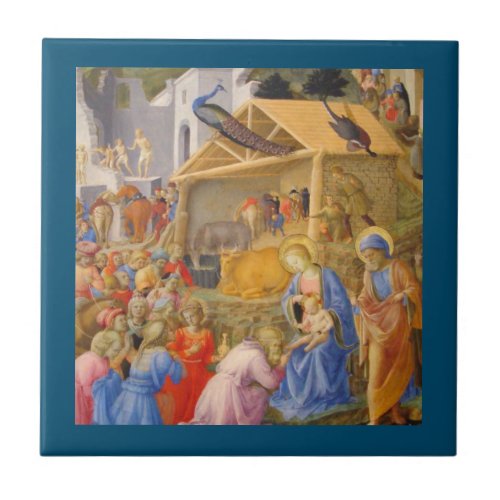 Adoration of Magi Fra Angelico Ceramic Tile