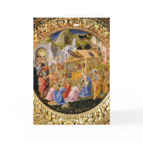 ADORATION OF MAGI Fra Angelico,Christmas Holiday Card
