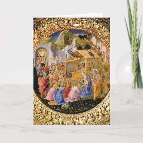 ADORATION OF MAGI Fra AngelicoChristmas Holiday Card