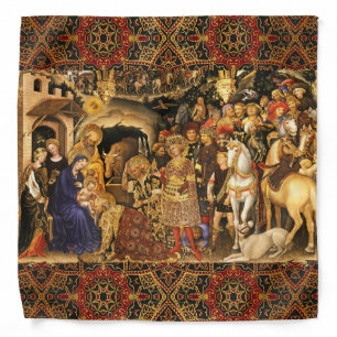 ADORATION OF MAGI Gentile Da Fabriano, Christmas Bandana