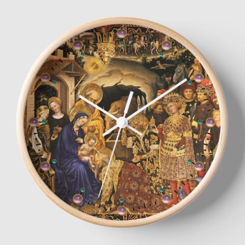 ADORATION OF MAGI  Gentile Da Fabriano Christmas  Clock