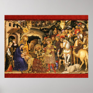 ADORATION OF MAGI Gentile Da Fabriano, Christmas Poster