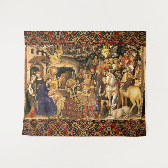 ADORATION OF MAGI  Gentile Da Fabriano, Christmas Tapestry (Front (Horizontal))