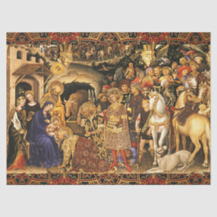 ADORATION OF MAGI Gentile Da Fabriano, Christmas Tissue Paper