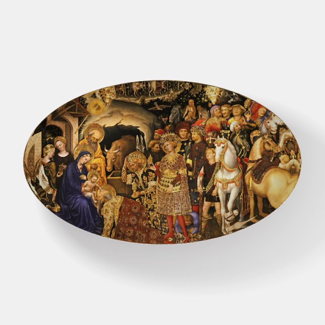 ADORATION OF MAGI  Gentile Da Fabriano, Nativity Paperweight (Front)