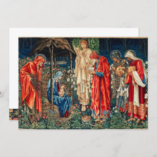 ADORATION OF MAGI Morris,Burne-Jones Christmas  Card